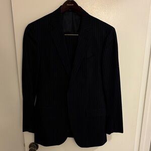 Men's Navy Pinstripe Wool Suit